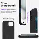 ORNARTO Compatible with iPhone 15 Case 6.1, Slim Liquid Silicone 3 Layers Full Covered Soft Gel Rubber Phone Case, Anti-Scratch Shockproof Protective Cover 6.1 Inch, Black | Slim, Liquid Silicone, 3 Layers, Full Covered, Soft Gel Rubber, Anti-Scratch