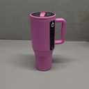 HydroJug Traveler - 40 oz Water Bottle with Handle & Flip Straw - Fits in Cup Holder, Leak Resistant Tumbler-Reusable Insulated Stainless Steel & Rubber Base - Gifts for Women & Men, Taffy