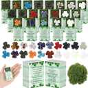 Geelin 20 Sets St. Patrick's Day Gifts Bulk Good Luck Gifts Set Clover Shamrock Crystal Stones with Irish Blessing Cards St. Patricks Day Party Favors for Family Friend Employee Coworker Teacher Gift