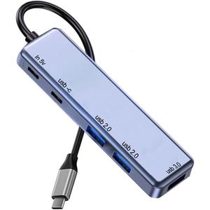 USB C HUB 3.0, USB Multiport Adapter Expander with 100W Power Delivery 1 Type-C and 3 USB Data Transfer Ports, Powered Type C Hub Dongle for MacBook Pro, iPad Air Mini, iPhone 16 15 Pro