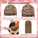 Tingjoo 3 Pcs Leopard Theme Party Cheetah Print Arch Cover Backdrop Spandex Stand Fitted Arch Cover, 4ft 5ft 6ft Photo Background Props Birthday Decor(Black Pink), 1.6 x 4ft, 2.1 x 5ft, 2.6 x 6ft