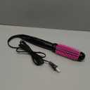 REVLON Silicone Bristle Heated Hair Styling Brush | Fast, Long Lasting Volume for Easy Styling | 1" Barrel for Full Body and Smooth Styles (Black/Pink)