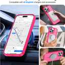 Magnetic for iPhone 15 Pro Max Case, [Compatible with MagSafe][Military-Grade Drop Protection][Anti-Yellowing] Shockproof Translucent Matte Cover for iPhone 15 Pro Max Phone Case,Hot Pink