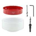 6.25 Hole Saw for Recessed Lights 6-1/4 Inch Hole Cutter with Dust Bowl Catcher Holes Saw Dust Catcher for Led Recessed Lighting 6 Inch and Wood Metal Drywall(Color:Red)