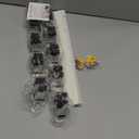 2 Pack Mop and Broom Holder Wall Mount, 5 Racks and 4 Hooks Broom Organizer Storage Tool Racks Stainless Steel Heavy Duty Hooks Self Adhesive Solid Non-slip for Home Kitchen Garden Laundry Garage