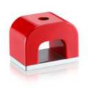 Horseshoe Alnico U Shaped Magnet, 13 lb Pull, Red, Rectangular, Utility Magnet (1 Pcs)