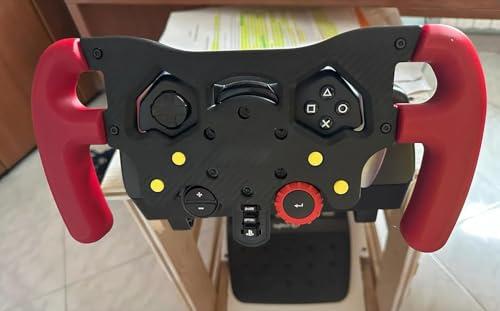 F1 Racing Wheel Mod Kit for Logitech G29 G920 G923, Professional Simulator Upgrade, Ergonomic Controls & Quick-Install Bracket, Gift for Sim Racer or Motorsports Enthusiast (Red/Black)