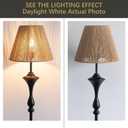 Bell Boho Lamp Shade 7" Top X 13" Bottom X 10" High, Medium Hand Woven Lampshade for Table Lamps and Small Floor Lamps Replacement,brown,Spider Fitter