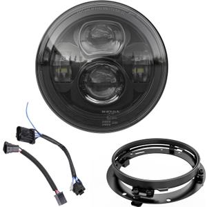 Z-OFFROAD New Motorcycle 7 Inch LED Light DOT Kit Compatible with Harley Davidson Touring Street Glide Road King Special Electra Glide Ultra Classic Fat Boy Heritage Softail Switchback Black