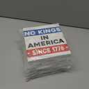 5 x GoldenFleece 4th of July Patriotic Desk Sign No Kings In America Since 1776 Square Memorial Day Decoration Independence Day Decor Rustic Retro July 4th American Flag Table Decorations Wooden Box Sign