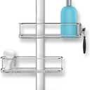 simplehuman Adjustable Shower Caddy, Stainless Steel and Anodized Aluminum, Medium
