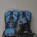 Greatever Snorkel Fins Adjustable Buckles Open Heel Swim Flippers Travel Size Short Swim Fins for Snorkeling Diving Swimming Adult Men Womens (Cerulean Blue)