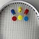 Dampener Silicone Racket Dampener Cute Tennis Supplies Racket for Gift,2 Designs 6pcs Per Pack