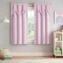 Eclipse Kids Blackout Curtain - Kids Room or Playroom Curtain, 63 x 40 in, Thermaback 100% Blackout with Rod Pocket Header, Pink