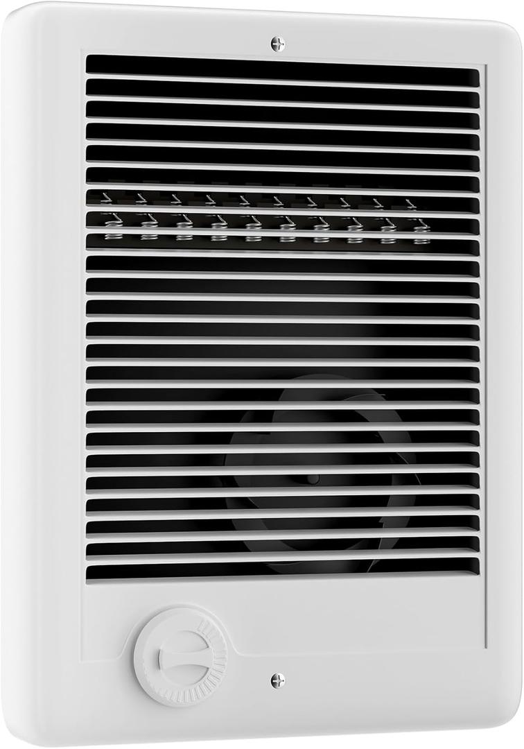 CSC202TW Electric Wall Heater Complete Unit with Thermostat, 240 Volt 2000 Watt, White