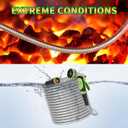 50ft Garden Hose, Heavy Duty Outdoor Water Hose with 10-Way Spray Nozzle, Leak-Proof Brass Connectors, Flexible 50 Foot Hose for Yard & Outdoor,Car Wash