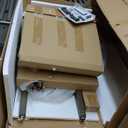 Nathan James Gracie Modern Counter Height Bar Stool with Back, Counter Stool Upholstered Chair with Natural Textured Linen and Brushed Wooden Legs, Cream Boucle/Dark Brown (21"D x 17"W x 34"H)