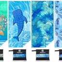 3 Pack Microfiber Thin Lightweight Beach Towel Sand Free Quick Dry Absorbent Compact Towels for Swimming Pool Camping Beach Accessories Large Easy Pack Travel Things for Vacation Essentials Adult Gift