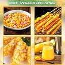 Cozy Home Corn Peeler, Corn Kernel Removers, Long Handle Stainless Steel Corn Stripping Tool Thresher Scraper for Home Kitchens, Restaurant Chefs (2PCS-A)