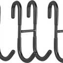 Simtive Shower Door Hooks (3-Pack), Towel Hooks for Bathroom Frameless Glass Door, Shower Squeegee Hooks, Black