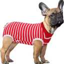 SAWMONG Dog Recovery Suit, Recovery Suit for Dogs After Surgery, Dog Spay Surgical Suit for Female Dogs, Dog Onesie Bodysuit for Surgery Male Substitute E-Collar Cone, Red, Medium (Medium (Back: 12.2", Weight: 6-12 Ib))