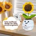 Positive Handmade Sunflower Crochet Doll - with Card Deserve All The Good Thing - Emotional Support Gifts for Teacher,Coworker,Best Friend,Mom,Dad,Sister - Birthday, for Women,Men