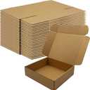 11x9.6x3 Inches Shipping Boxes Set of 25Brown Cardboard Boxes Recyclable Corrugated Mailers for Small Business, E-commerce, Gift Packaging Storage Boxes Products Box Self-Locking Folding Boxes