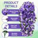 Apexion Artificial Bougainvillea Flowers for Outdoors Decoration, 2 PCS Fake Silk Flowers Outside UV Resistant for Front Door Porch Planter Balcony Purple