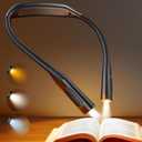 Glocusent Neck Book Light, 1200mAh Rechargeable Neck Reading Light, Hands Free Book Lights for Reading at Night, 5 Colors & 5 Brightness, Private Lightweight Book Reading Light in Bed for Book Lovers