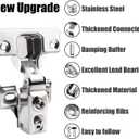 BESTEEL 4 Pack 1/2 inch Overlay Soft Close Cabinet Door Hinges for Kitchen Cabinet Hinge, 100 Degree Opening Angel, Stainless Concealed Kitchen Cabinets Hinge Self Closing with Mounting Screws &Manual