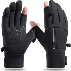 weiatas Winter Fingerless Gloves for Men Women Touch Screen, Cold Weather Thermal Sport Gloves for Fishing Running Cycling Driving Hiking, Warm Windproof Work Gloves (X-Large)