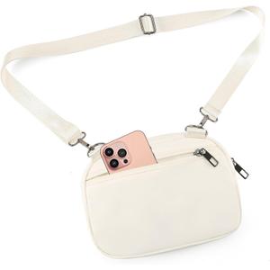 MAXTOP Small Crossbody Bags for Women Belt Bag Fanny Pack with Adjustable Strap (Cream)