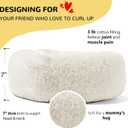Calming Donut Cuddler Dog Bed, Round Fluffy Pet Bed for Large Dogs,Washable, Large, White, 30''