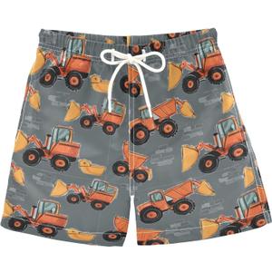 Boccsty Yellow Tractor Car Boys Swim Trunks Baby Kids Monster Truck Swimwear Summer Toddler Beach Board Shorts Bathing Suit M (M) Boccsty Yellow Tractor Car Boys Swim Trunks Baby Kids Monster Truck Swimwear Summer Toddler Beach Board Shorts Bathing Suit M (M)