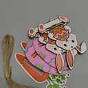 RattanView 6 Pcs Easter Bunny Money Holder Wooden Rabbit Gift Cards Easter Basket Stuffers for Toddlers Eggs Bunnies Carrot Cash Holder Bulk Card Money Gifts Bunny Moneyholder Cash Gifts Ideas
