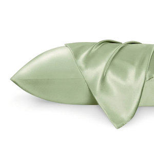 Bedsure Satin Pillowcases, Similar to Silk Pillow Cases Queen Size Set of 2, Pillow Case for Sleeping Women with Envelope Closure, Gifts for Women Men, Sage Green, 20x30 Inches