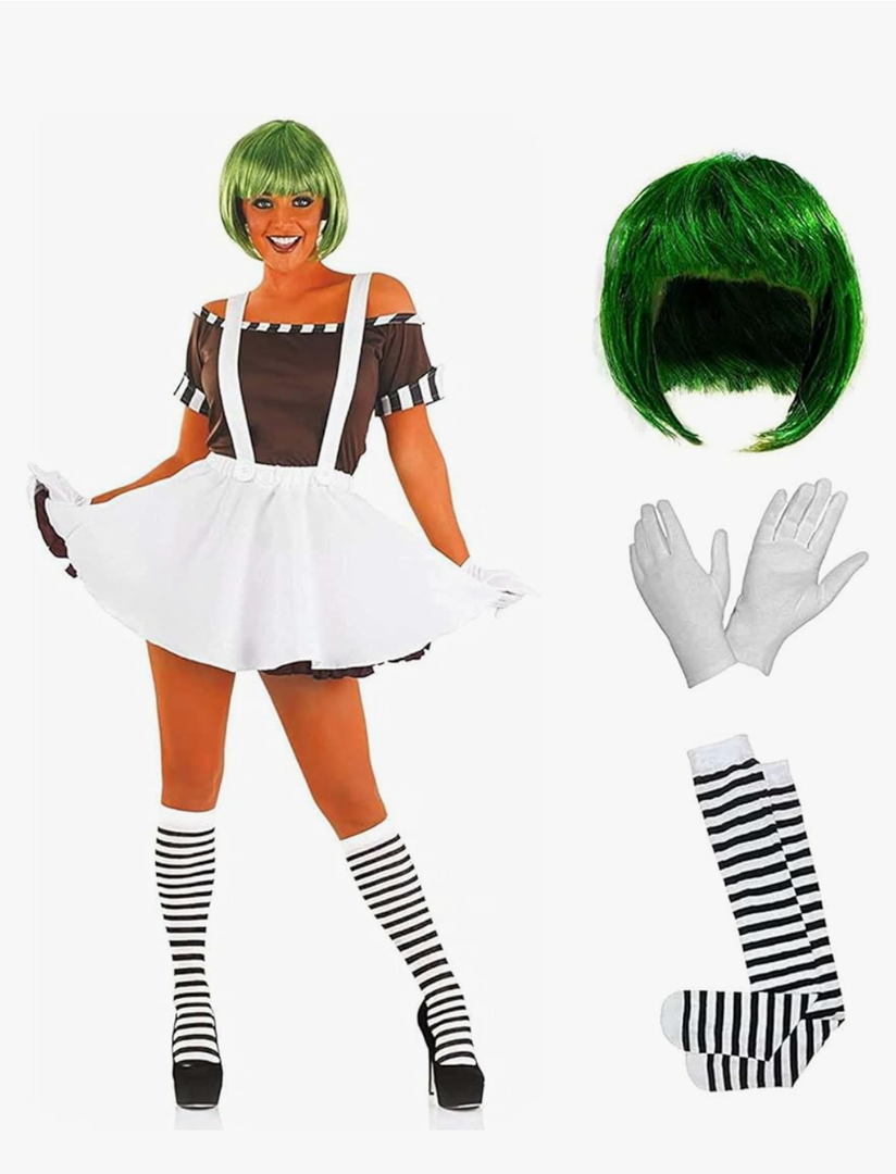 fun shack Womens Chocolate Factory Costume, Chocolate Costume Adult, Book Character Halloween Costumes for Women Size M