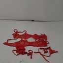 Forplay womens Thirst Strap Strappy Lace Bra and Garter Belt Lingerie Set,M