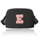 Monogrammed Gifts for Women, Fashion Crossbody Fanny Pack for Women, Birthday Gift for Women, Trendy Everywhere Belt Bag for Travelling Hiking-Black E