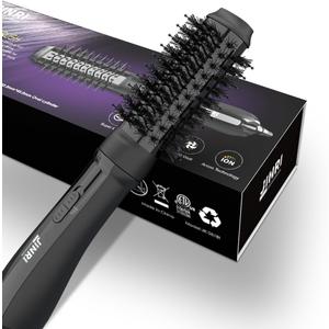 Ceramic Hot Air One-Step Hair Styler and Volumizer - Lightweight 1000W Ionic 3-in-1 Hair Dryer, Curling Brush