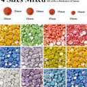 Small Round Iridescent White Mosaic Tiles for Crafts, 300g/150 Pieces Iridescent Glass Penny Round Tiles for Flowerpots, Handmade Home Decor, White