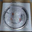 Rpzloila Crystal Ceiling Light Fixture, Modern Semi Flush Mount Ceiling Light, Crystal Chandelier for Kitchen Bedroom Bathroom Entryway Nickel Finish (Bulb not Included) (Silver)