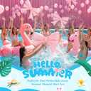 Inflatable 3 Pcs Pink Bow Pool Floats with Pump for Adults, Large Pink Bow PVC Balloons Pool Party Decor for Summer Swimming Birthday Wedding Baby Shower Gender Reveal Bridal, Bow-double