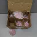 Bucherry 6 Pcs Christmas Ceramics Velvet Trees Set Christmas Table Decorations 3 Sizes Velvet Xmas Tree for Winter Holiday Table Centerpiece Decorations Mantel Decor Xmas Gifts(Pink)