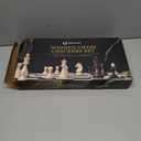 Chess Set 15'' Chess Board Wooden Magnetic Folding Chess Board Set for Adults & Kids Checkers Game for Kids Portable Travel Chess Game for Beginner 2 Extra Queens (Walnut Color)