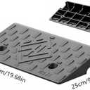 Rubber Threshold Ramp, 3.5" Rise Wheelchair Ramp Doorway, 7000Lbs Load Capacity, Non-Slip Surface Rubber Curb Ramp for Wheelchair and Scooter, 2 Pack(3.5" Height) (3.5" Rise)