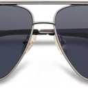 SOJOS Retro Hexagon Aviator Sunglasses for Women Men Trendy Vintage UV400 Protection Shades SJ1200 (Gunmetal/Dark Grey)