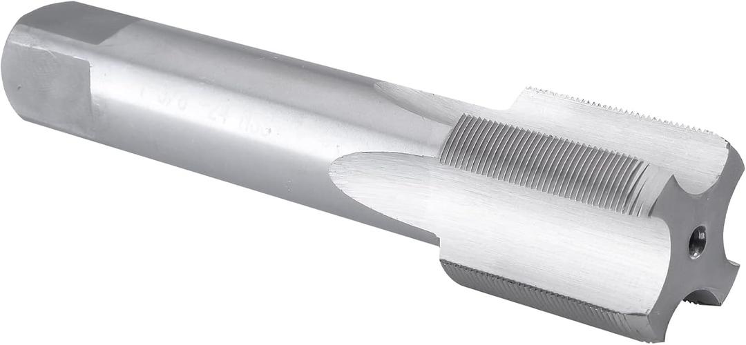 Burkit 1-3/8"-24 UNS Thread Tap Right Hand, HSS 1-3/8 x 24 UNS Straight Fluted Machine Tap