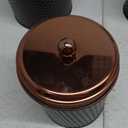 Amici Home Ashby Canister Set for Kitchen Counter | Food Storage Containers with Lids | Kitchen Canisters with Vintage Design | Black/Copper Canister Set of 3 (Small 24 Oz, Medium 38 Oz, Large 70 Oz)