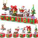 Christmas Building Blocks Set 6in1 Xmas Building Brick Toys 2025 Christmas Rotating Building Kits Santa/Reindeer/Christmas Tree Building Sets Gifts for Adults Teens Kids Girls Boys Ages 6+, 816PCS